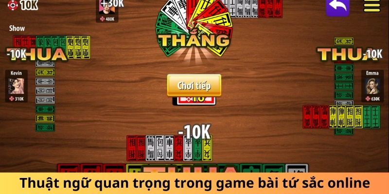 Thuật ngữ quan trọng trong game bài tứ sắc online