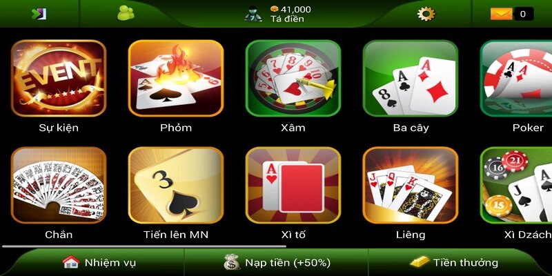 Những game bài được yêu thích tại V8 Game Bài